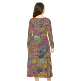 Women's Long Sleeve Dance Dress Sensuous Garden