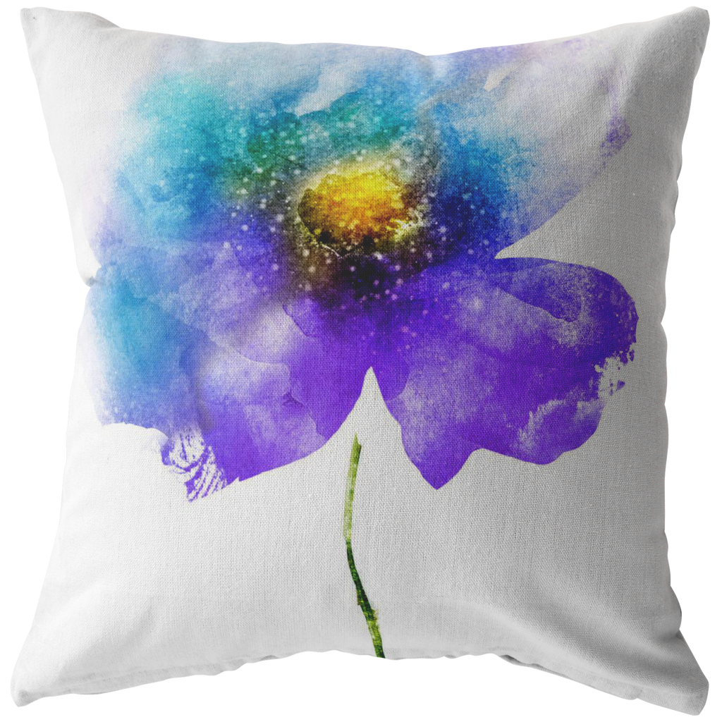 Watercolor Flower Pillow