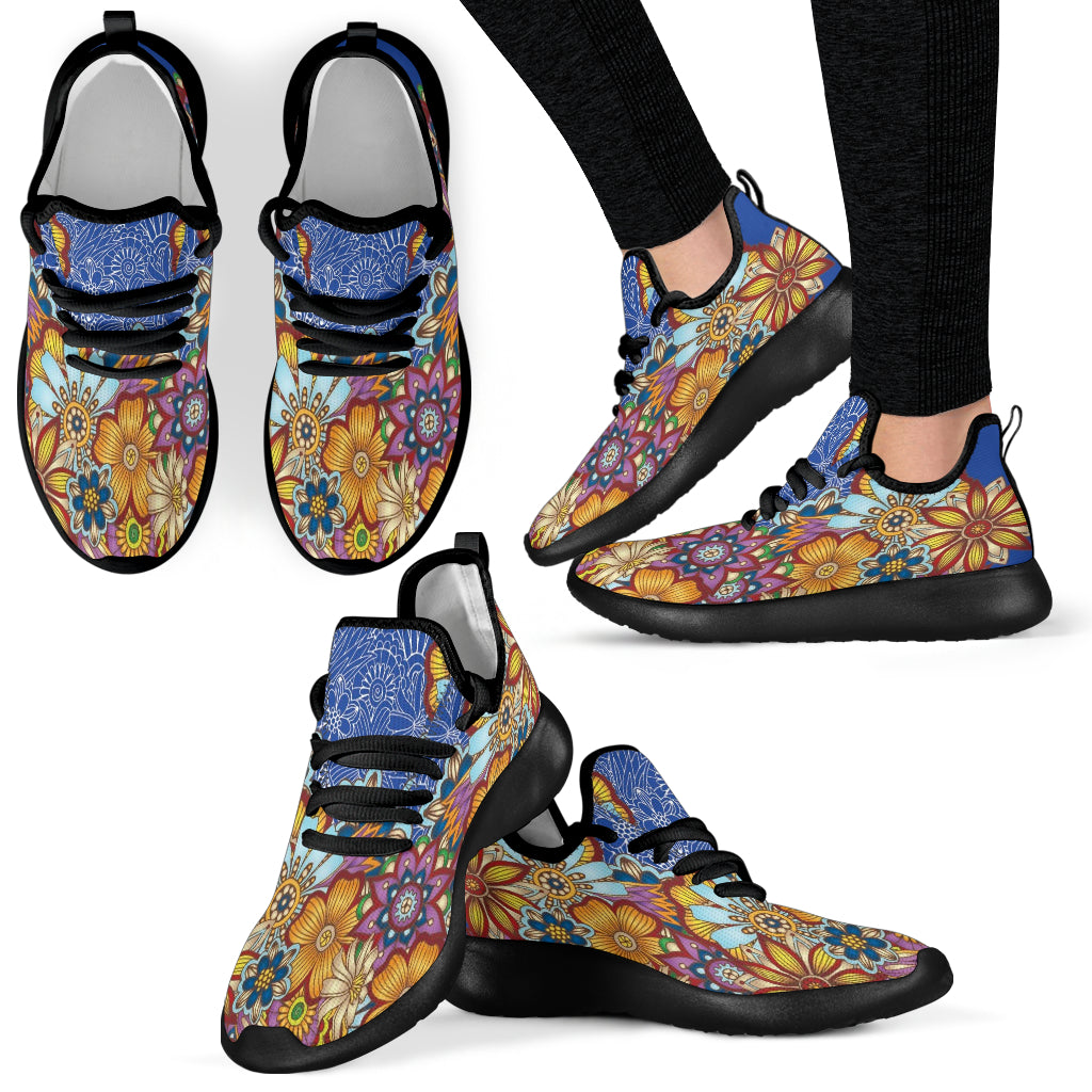 Summer Flowers Mesh Sneakers For Women