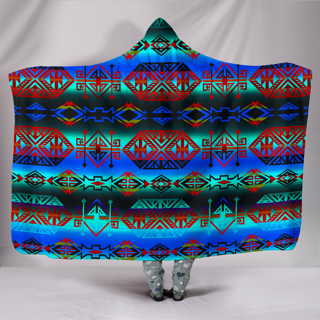 TRIBAL- Trade Route Plains Hooded Blanket