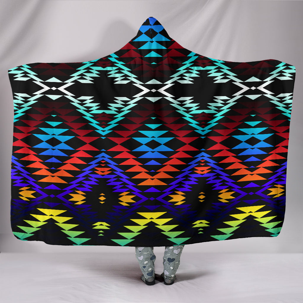 TRIBAL- Taos Morning and Midnight Hooded Blanket