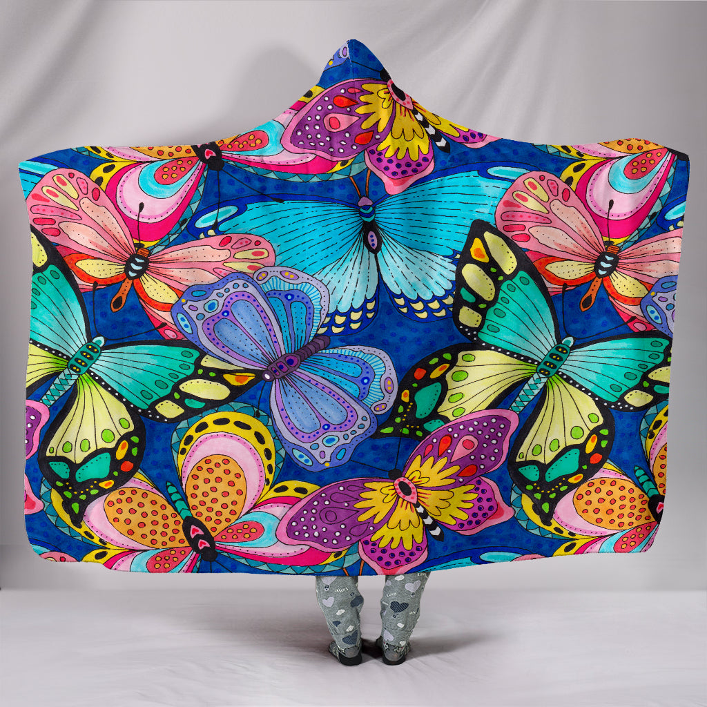 Butterflies Hooded Blanket