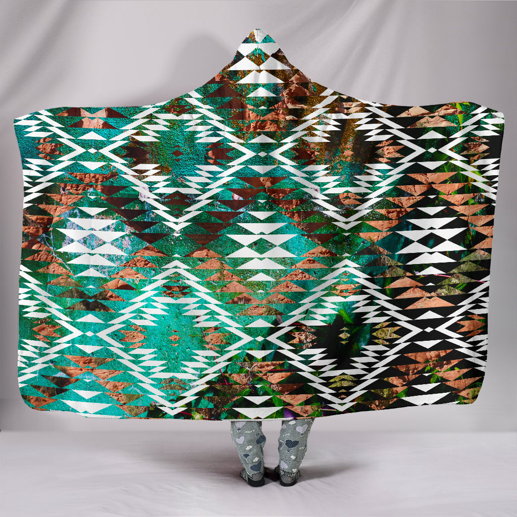 TRIBAL- Taos Nature Hooded Blanket