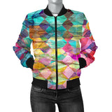 Women's Color Blending Custom Design Bomber Jacket
