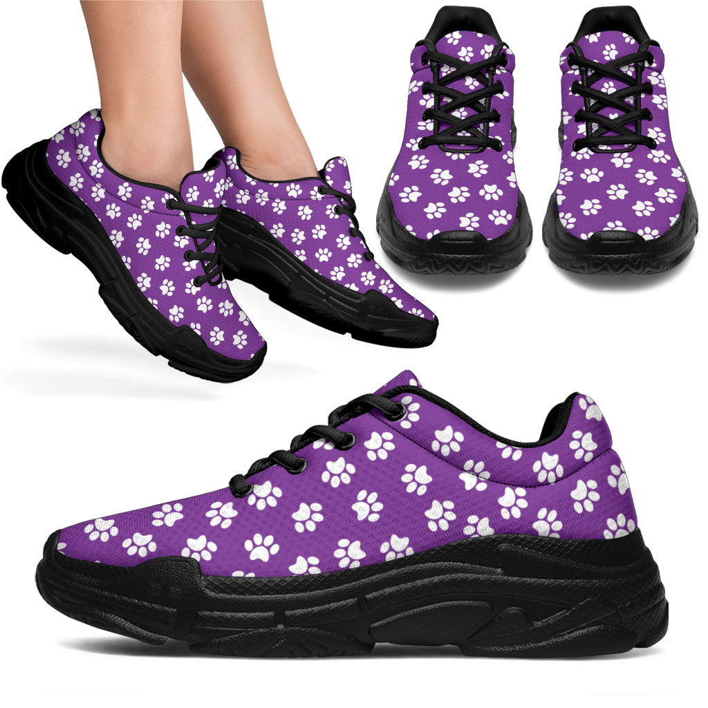 Paw Print Purple Chunky Sneakers NEW!