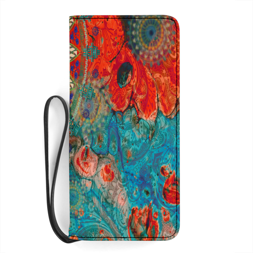 Clutch Purse Mandala with Ancient Vedic Background