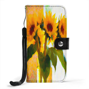 Sunflowers Phone Protection Wallet Custom Design