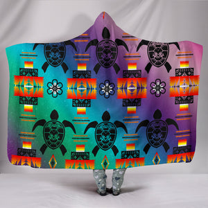 TRIBAL-Turtle 300 Hooded Blanket