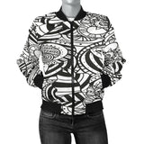 Bomber Jacket-Graphic Black and White