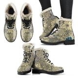 Flowers-Faux Fur Lined Flower Boots - Animal Friendly