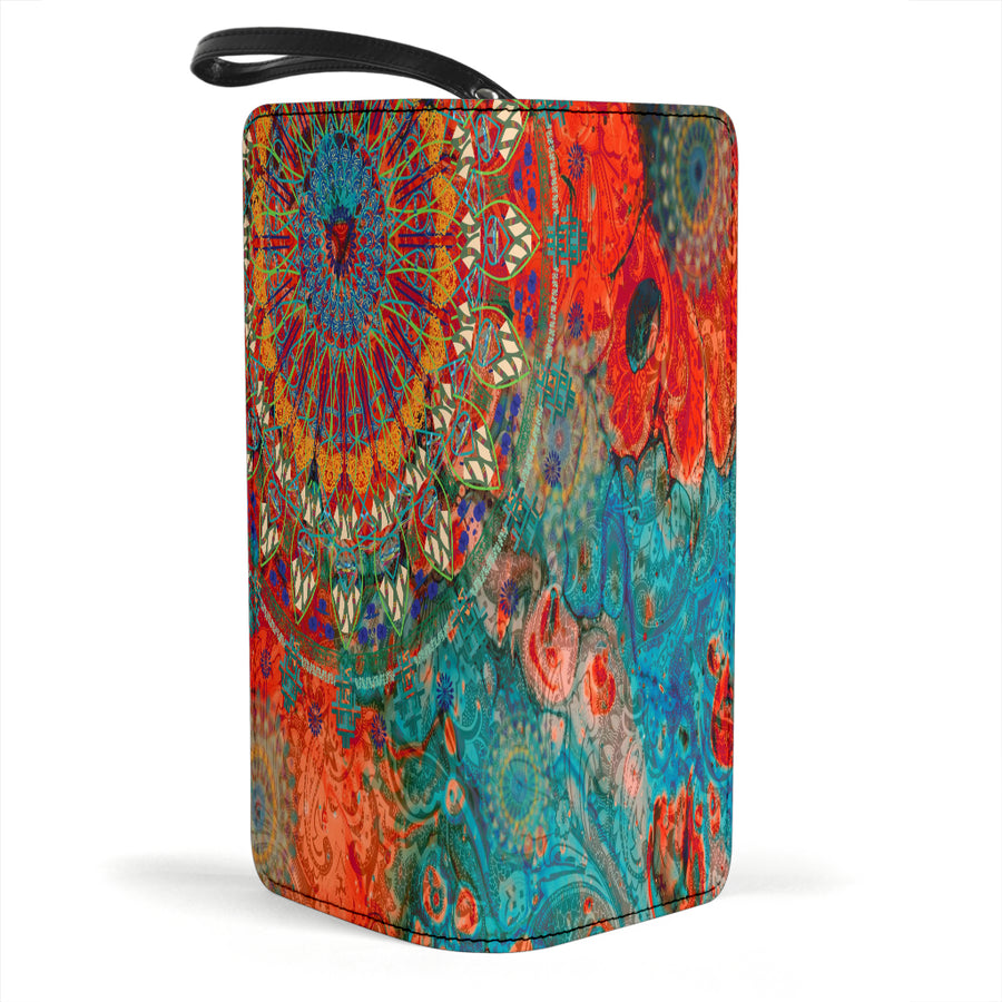 Clutch Purse Mandala with Ancient Vedic Background