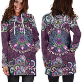 Purple Peace Mandala Hoodie Dress