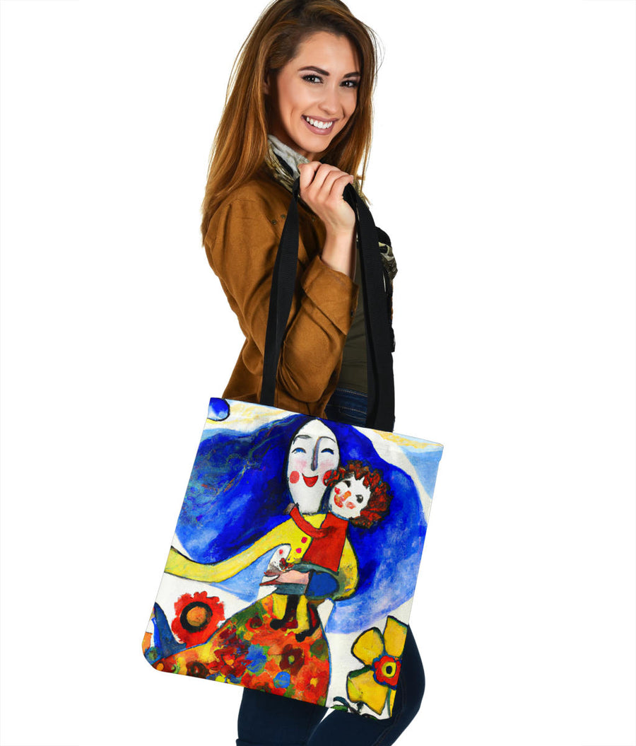 Child's Art Joyful Mom and Child Original Custom Design