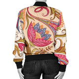 Bomber Jacket -Royal Paisley Women's Bomber Jacket