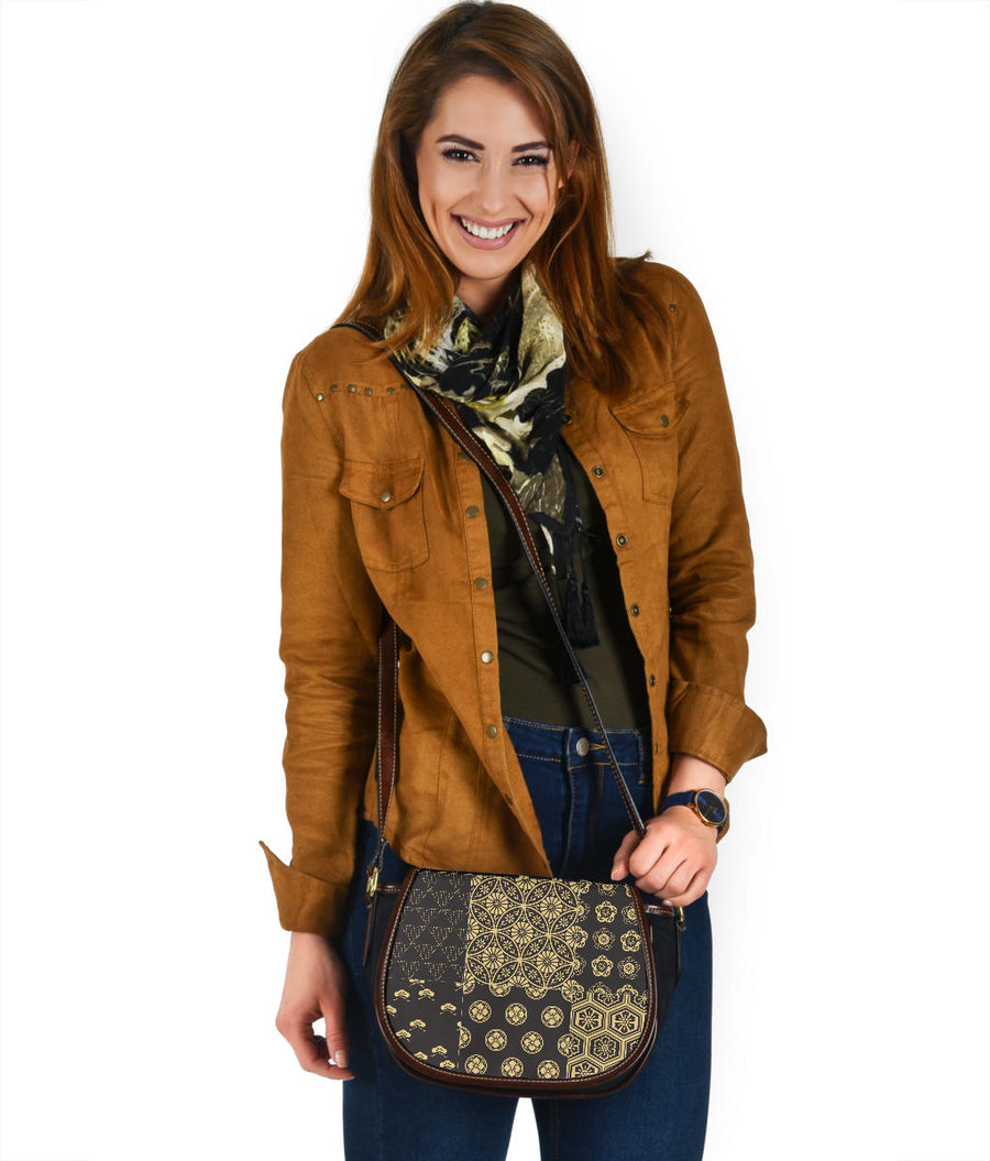 Japanese Design Custom Canvas Saddle Bag
