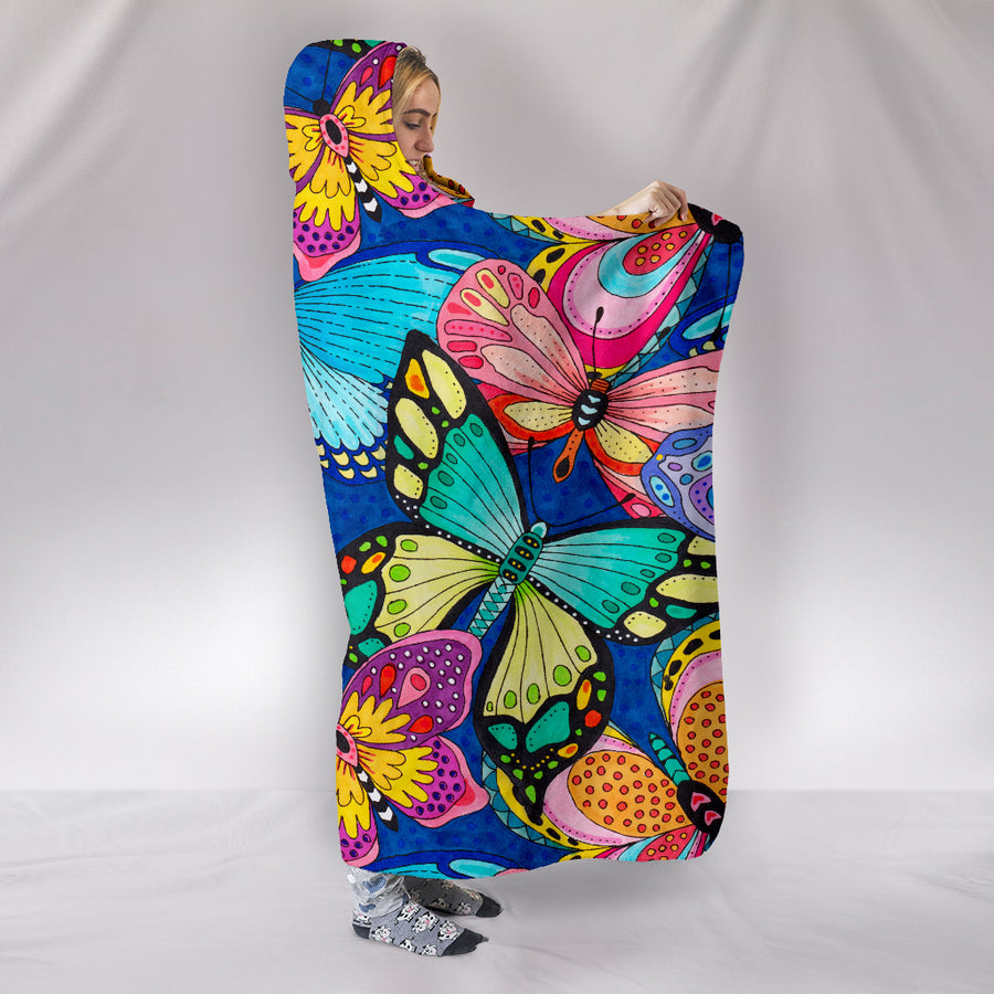 Butterflies Hooded Blanket