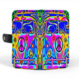 Old VW Hippie Peace Bus Custom Art Design