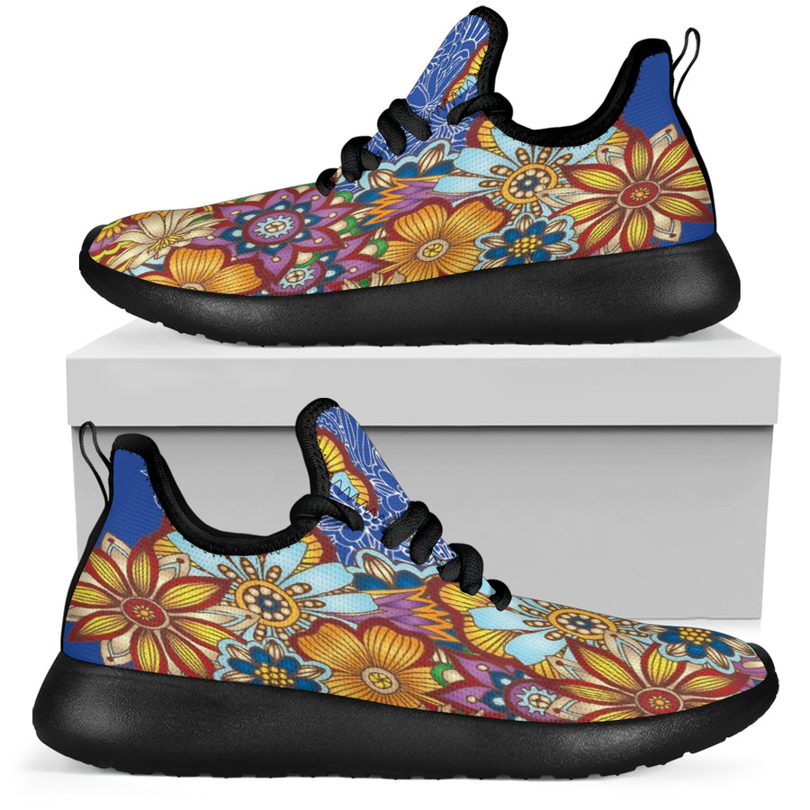 Summer Flowers Mesh Sneakers For Women