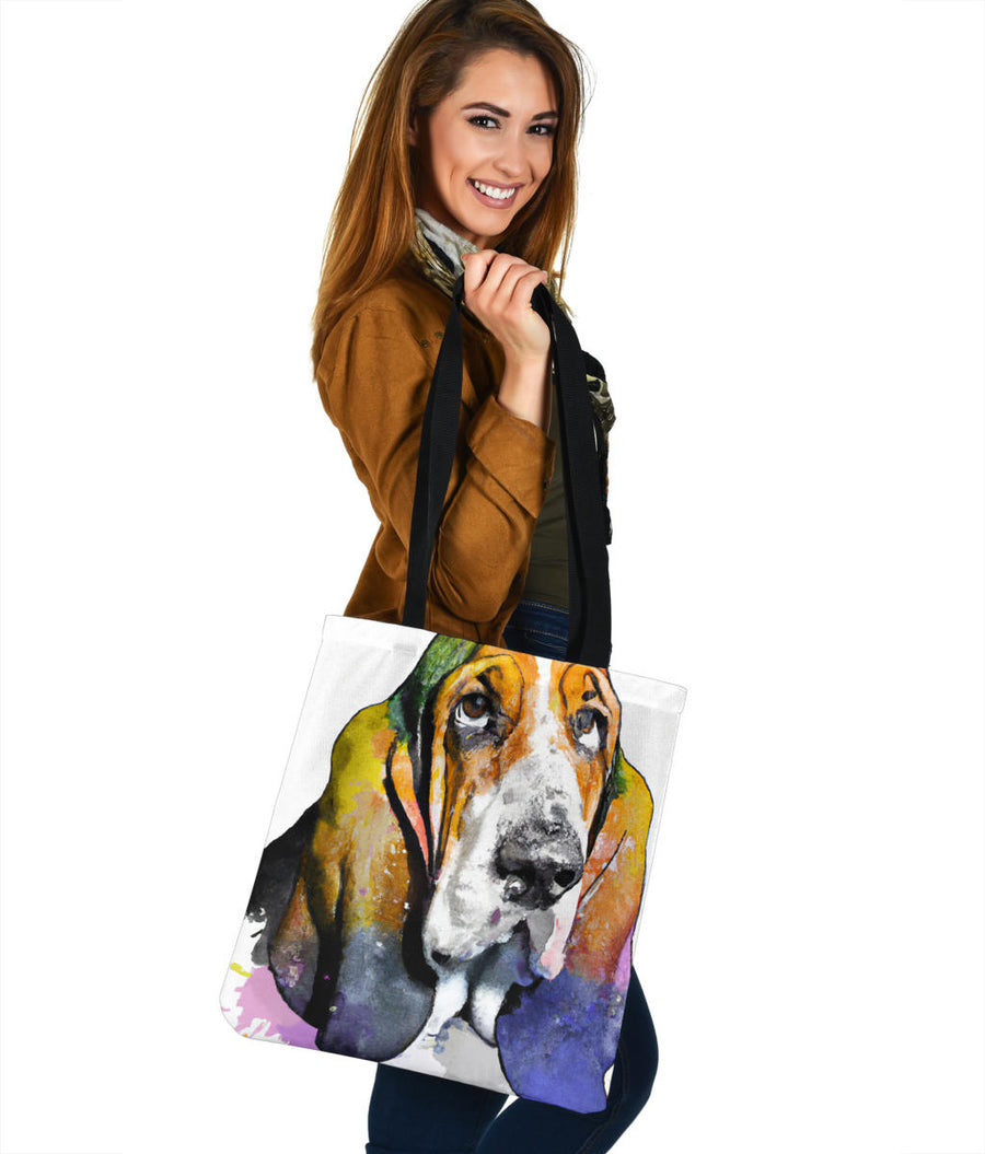 Basset Hound Lovers Colorful Watercolor Custom Art Design