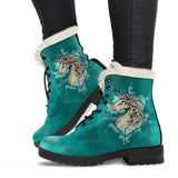 Unicorn Watercolor Fur Lined Leather Boots