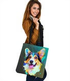 Colorful Corgi Custom Tote