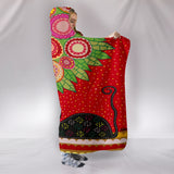 Wearable Blanket "Feline Florist 1" Custom Art Design