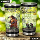 There is a Brown Bear Family Hike Tumbler