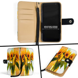 Sunflowers Phone Protection Wallet Custom Design