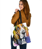 Basset Hound Lovers Colorful Watercolor Custom Art Design
