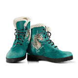Unicorn Watercolor Fur Lined Leather Boots