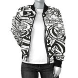 Bomber Jacket-Graphic Black and White