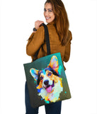 Colorful Corgi Custom Tote