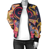 Royal Blue Paisley Women's Bomber Jacket
