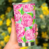 Pink Flower Tumbler