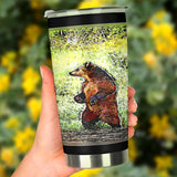There is a Brown Bear Family Hike Tumbler