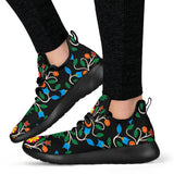 Floral Beadwork Four Clans Mesh Knit Sneakers