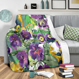 Watercolor Floral Blanket