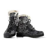 3D Flora Doodle-able Faux Fur Lined Vegan Boots Boots