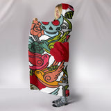 Hooded Blanket Skulls and Roses