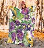 Watercolor Floral Blanket