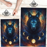 Wolf Moon Phase Jigsaw Puzzle