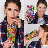 Abstract Bright Floral - Travel Tumbler