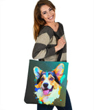 Colorful Corgi Custom Tote