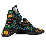 Floral Beadwork Four Clans Mesh Knit Sneakers