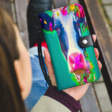 Cow Protective Phone Wallet Custom Art Design Vegan Friendly