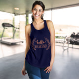 Hello Weekend Motivational Women's Racerback Tank