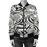 Bomber Jacket-Graphic Black and White