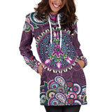 Purple Peace Mandala Hoodie Dress