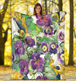 Watercolor Floral Blanket