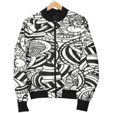 Bomber Jacket-Graphic Black and White